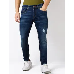 SPYKAR Men Slim Fit Low Distress Light Fade Jeans-picture-40