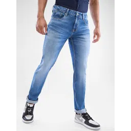 SPYKAR Men Slim Fit Low-Rise Heavy Fade Cotton Stretchable Jeans-picture-20