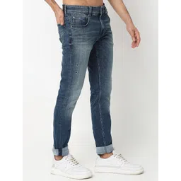 SPYKAR Men Slim Fit Low-Rise Heavy Fade Jeans image 4