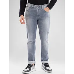 SPYKAR Men Slim Fit Low-Rise Heavy Fade Stretchable Clean Look Jeans-picture-28