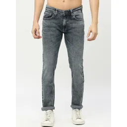 SPYKAR Men Slim Fit Low-Rise Heavy Fade Stretchable Cotton Jeans-picture-15