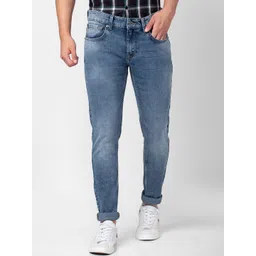 SPYKAR Men Slim Fit Low-Rise Heavy Fade Stretchable Cotton Jeans-picture-16