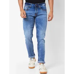 SPYKAR Men Slim Fit Low-Rise Heavy Fade Stretchable Cotton Jeans image 1