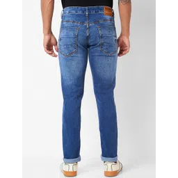 SPYKAR Men Slim Fit Low-Rise Heavy Fade Stretchable Cotton Jeans image 2