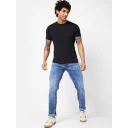 SPYKAR Men Slim Fit Low-Rise Heavy Fade Stretchable Cotton Jeans image 3