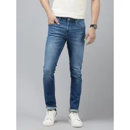 SPYKAR Men Slim Fit Low-Rise Heavy Fade Stretchable Jeans-picture-24