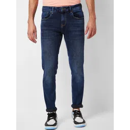 SPYKAR Men Slim Fit Low-Rise Heavy Fade Stretchable Jeans-picture-35