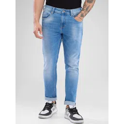 SPYKAR Men Slim Fit Low-Rise Heavy Fade Stretchable Jeans-picture-25