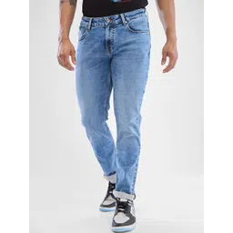 SPYKAR Men Slim Fit Low-Rise Heavy Fade Stretchable Jeans-picture-32