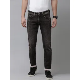 SPYKAR Men Slim Fit Low-Rise Light Fade Acid Wash Stretchable Jeans-picture-29