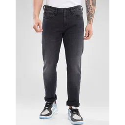 SPYKAR Men Slim Fit Low-Rise Light Fade Clean Look Stretchable Jeans-picture-23