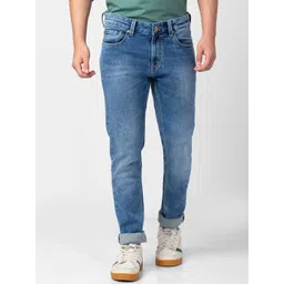 SPYKAR Men Slim Fit Low-Rise Light Fade Stretchable Cotton Jeans-picture-15