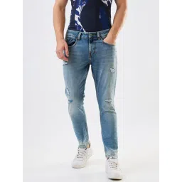 Spykar Men Slim Fit Mid Rise Cotton Casual Jeans-picture-18