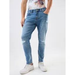 Spykar Men Slim Fit Mid Rise Cotton Stretch Casual Jeans-picture-33