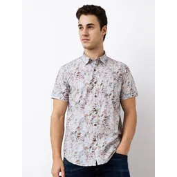SPYKAR Men Slim Fit Spread Collar Floral Printed Cotton Casual Shirt-picture-24