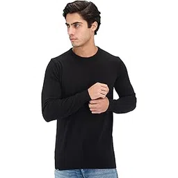 spykar Men Solid Black Regular Fit Full Sleeves Sweater-picture-39