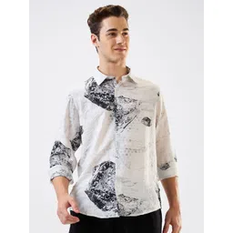 SPYKAR Men Spread Collar Abstract Printed Casual Shirt-picture-20