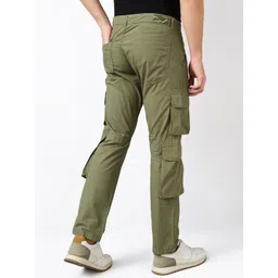 SPYKAR Men Straight Fit Mid Rise Cargos image 3