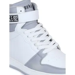 SPYKAR Men Textured Comfort Insole Contrast Sole High-Top Lace-Ups Sneakers image 5