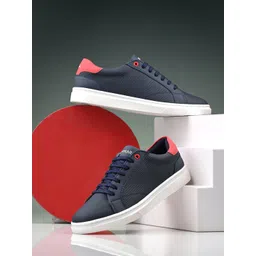 SPYKAR Men Textured Comfort Insole Contrast Sole Lace-Up Sneakers-picture-10