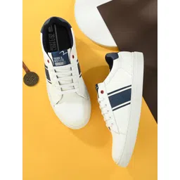 SPYKAR Men Textured Comfort Insole Contrast Sole Lace-Ups Sneakers-picture-11