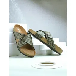 Spykar Men's Empire Olive Camo Cross Strap Sandals-picture-44
