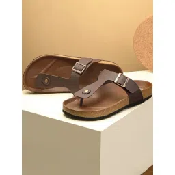 Spykar Men's LYON Brown T-Strap Sandals-picture-28