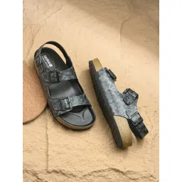 Spykar Men's Rorry Black Camo Ankle Strap Sandals-picture-30