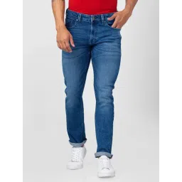 Spykar Mid Blue Cotton Regular Fit Jeans-picture-27