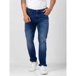 Spykar Mid Blue Cotton Regular Fit Jeans-picture-18