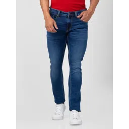 Spykar Mid Blue Cotton Slim Fit Jeans-picture-46