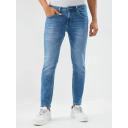 Spykar Mid Blue Solid Mid Rise Jeans-picture-10