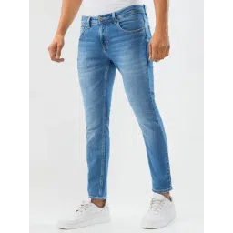 Spykar Mid Blue Solid Mid Rise Jeans image 4
