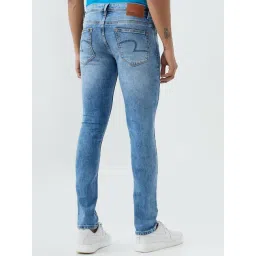 Spykar Mid Blue Solid Slim Fit Low Rise Jeans image 2