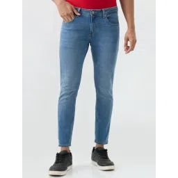 Spykar Mid Blue Solid Slim Fit Mid Rise Jeans-picture-20