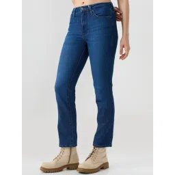 Spykar Mid Blue Solid Slim Fit Mid Rise Jeans image 4