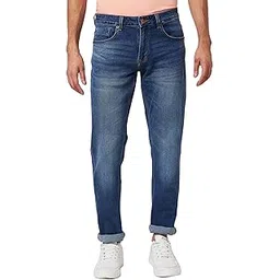 spykar Mid Rise Regular Fit Blue Jeans for Men-picture-18