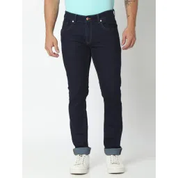 Spykar Navy Cotton Regular Fit Jeans-picture-21