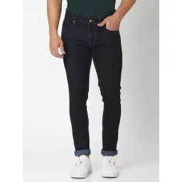 Spykar Navy Cotton Slim Fit Jeans-picture-14