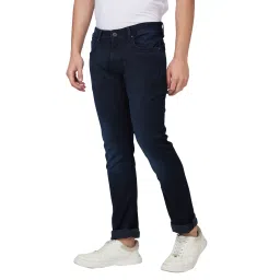 Spykar Navy Regular Fit Lightly Washed Jeans image 3