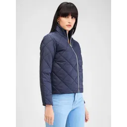 Spykar Navy Relaxed Fit Puffer Jacket image 3