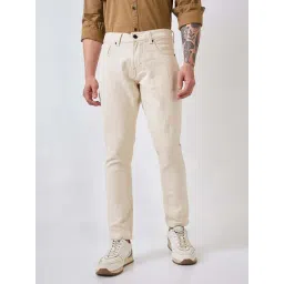 Spykar Off White Cotton Slim Fit Jeans-picture-35