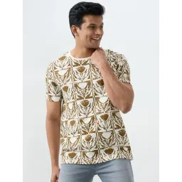 Spykar Off White Printed Slim Fit T-Shirts-picture-40