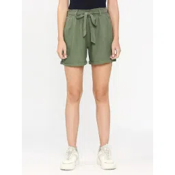 Spykar Olive Cotton Regular Fit Shorts-picture-43
