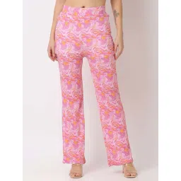 Spykar Pink Tapered Fit Printed Pants-picture-21