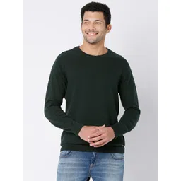 SPYKAR Pure Cotton Round Neck Cable Knit Pullover Sweater-picture-30