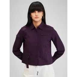 Spykar Purple Solid Casual Shirt-picture-48
