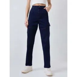 Spykar Raw Blue Cotton Straight Fit Jeans-picture-16