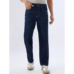 Spykar Raw Blue Loose Fit Low Rise Jeans For Men-picture-11