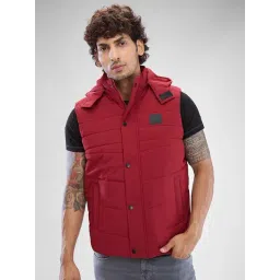 Spykar Red Regular Fit Hooded Jacket-picture-38